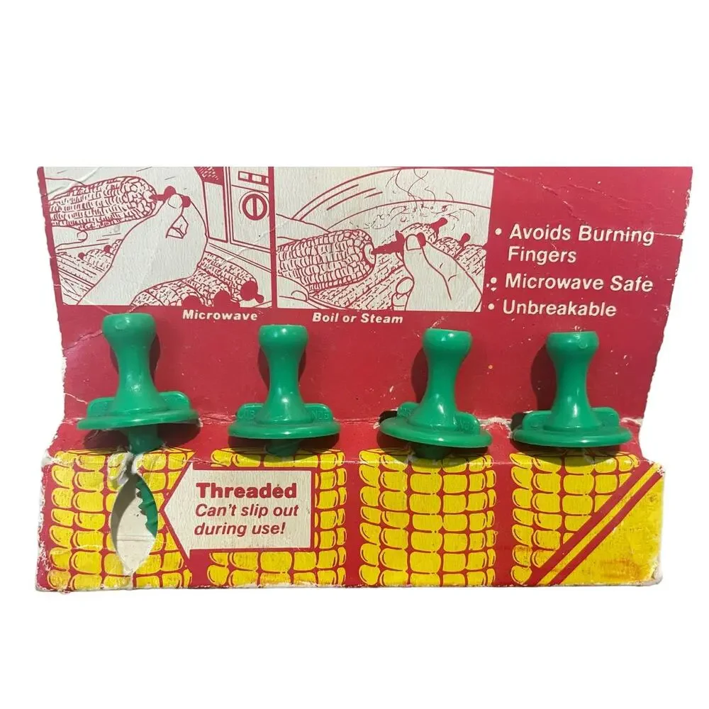 Vintage Guardsman The‎ Cob Nob Set of 4 Corn on the Cob Holders New Old Stock